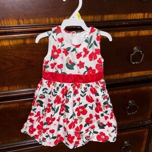 Carter's Red and Green Floral Dress